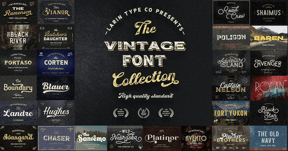 Vintage Font Bundle